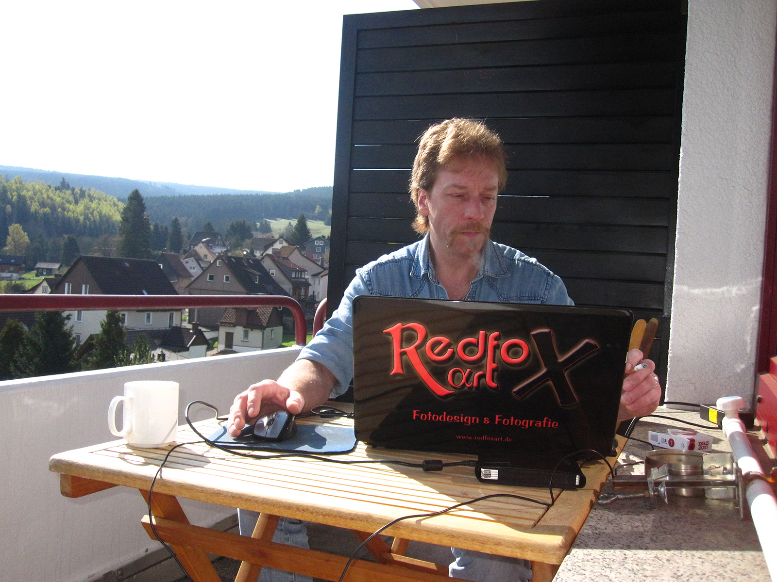 auch im Urlaub wird mithochdruck an der Fertigstellung eines Auftrages gearbeitet!